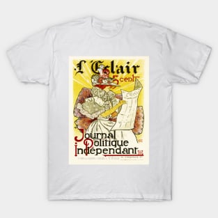 L ECLAIR France Independent Political Journal 1897 Magazine Front Cover Advertisement T-Shirt